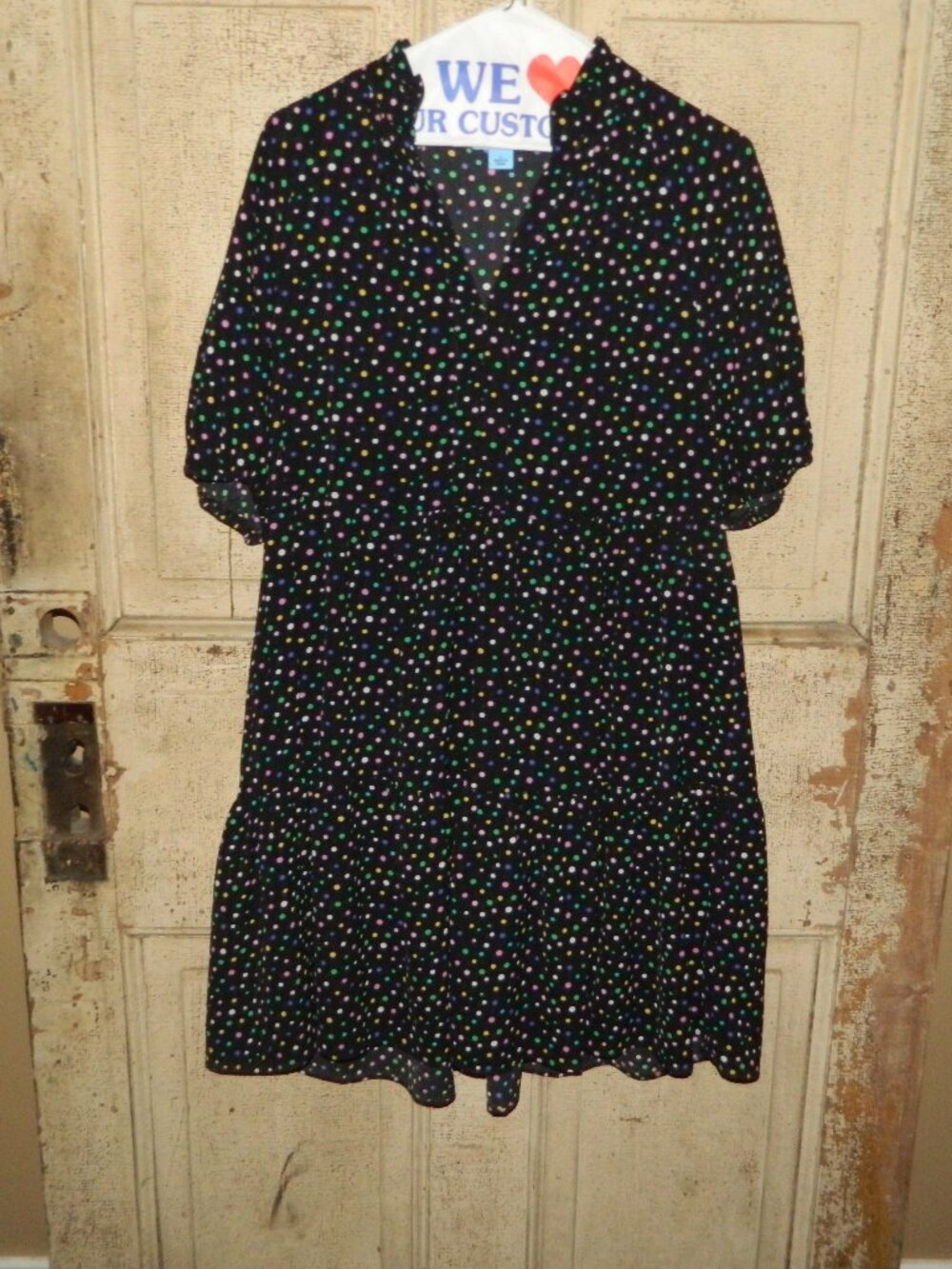 CeCe Polka Dot Babydoll Dress Sz S (D-19)